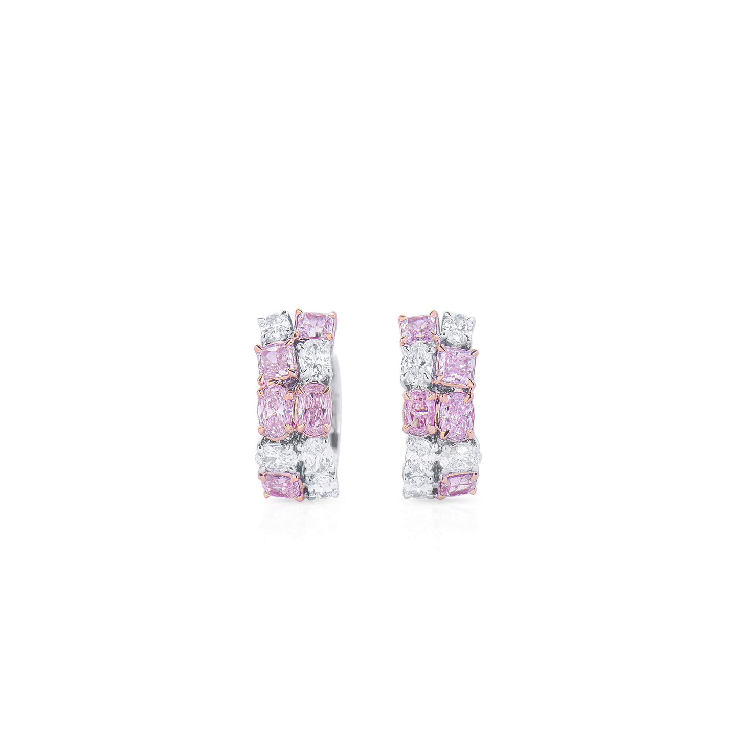 Fancy Light Pink Diamond Earrings, 2.64 Ct. TW, MIX shape