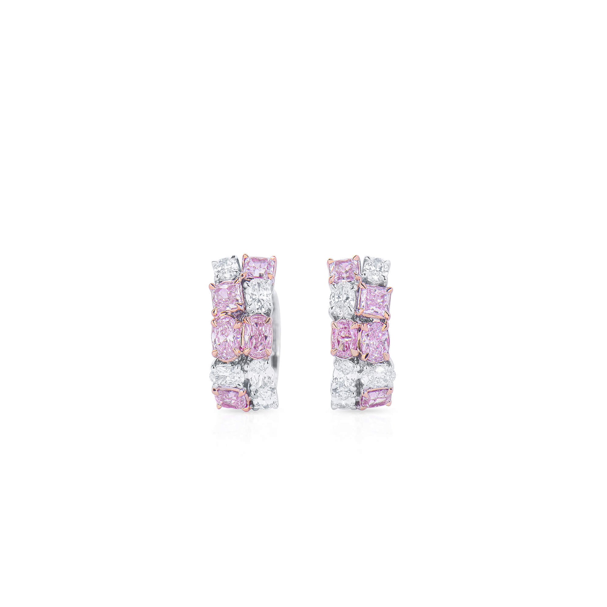 Fancy Light Pink Diamond Earrings, 2.64 Ct. TW, MIX shape