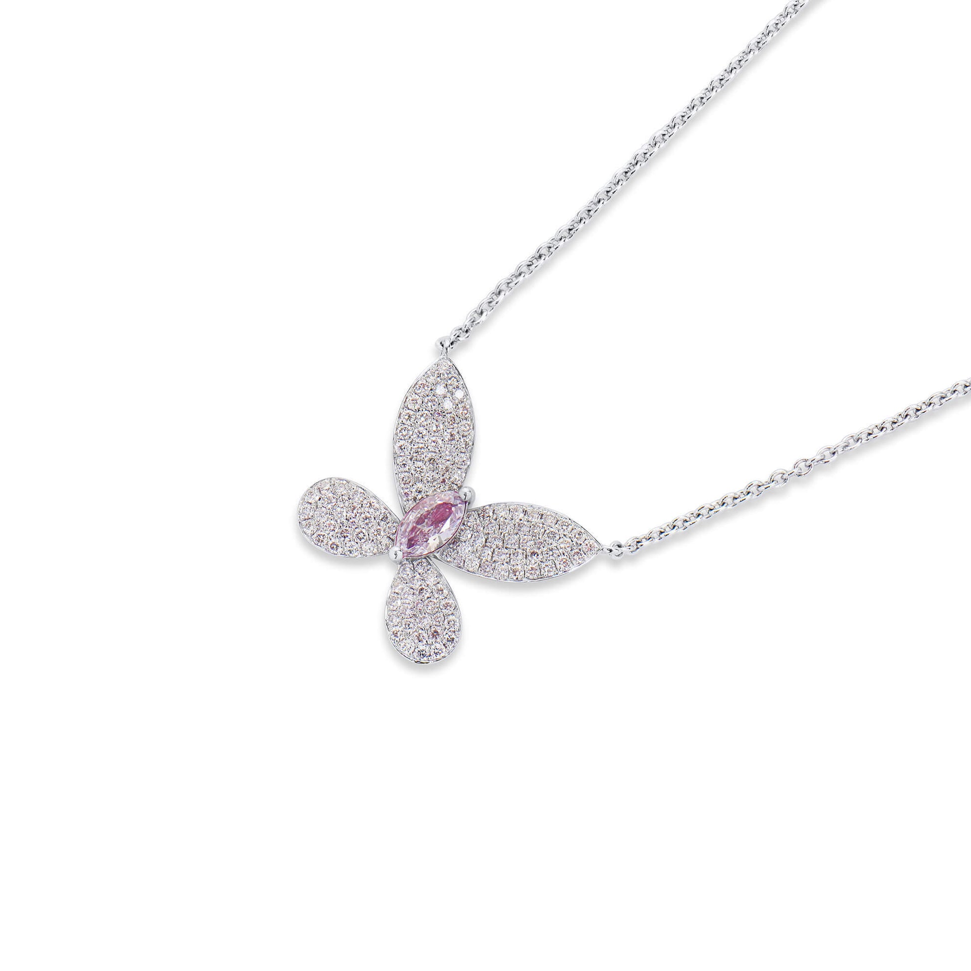Fancy Light Pink Diamond Pendant, 0.80 Ct. TW, Marquise shape