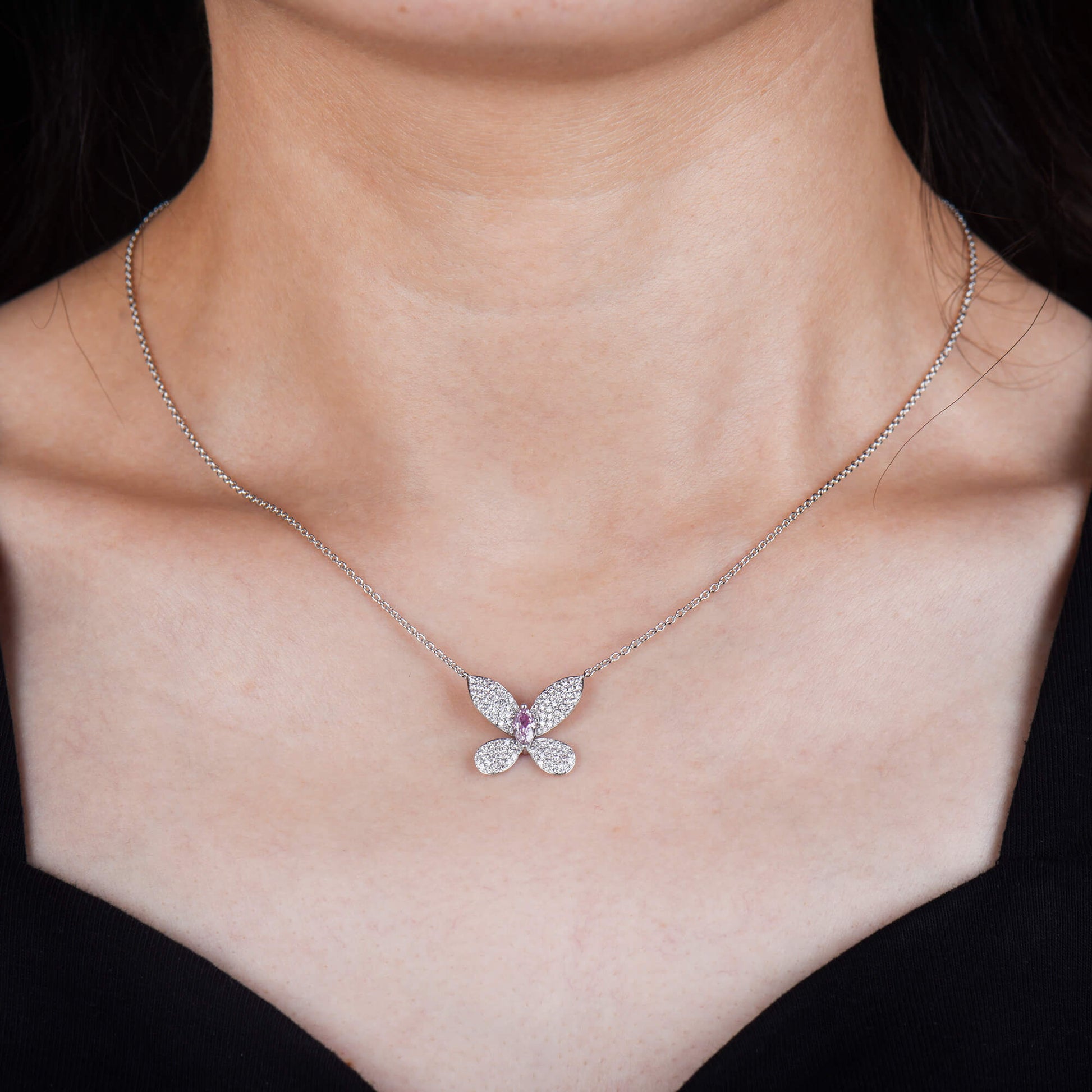 Fancy Light Pink Diamond Pendant, 0.80 Ct. TW, Marquise shape