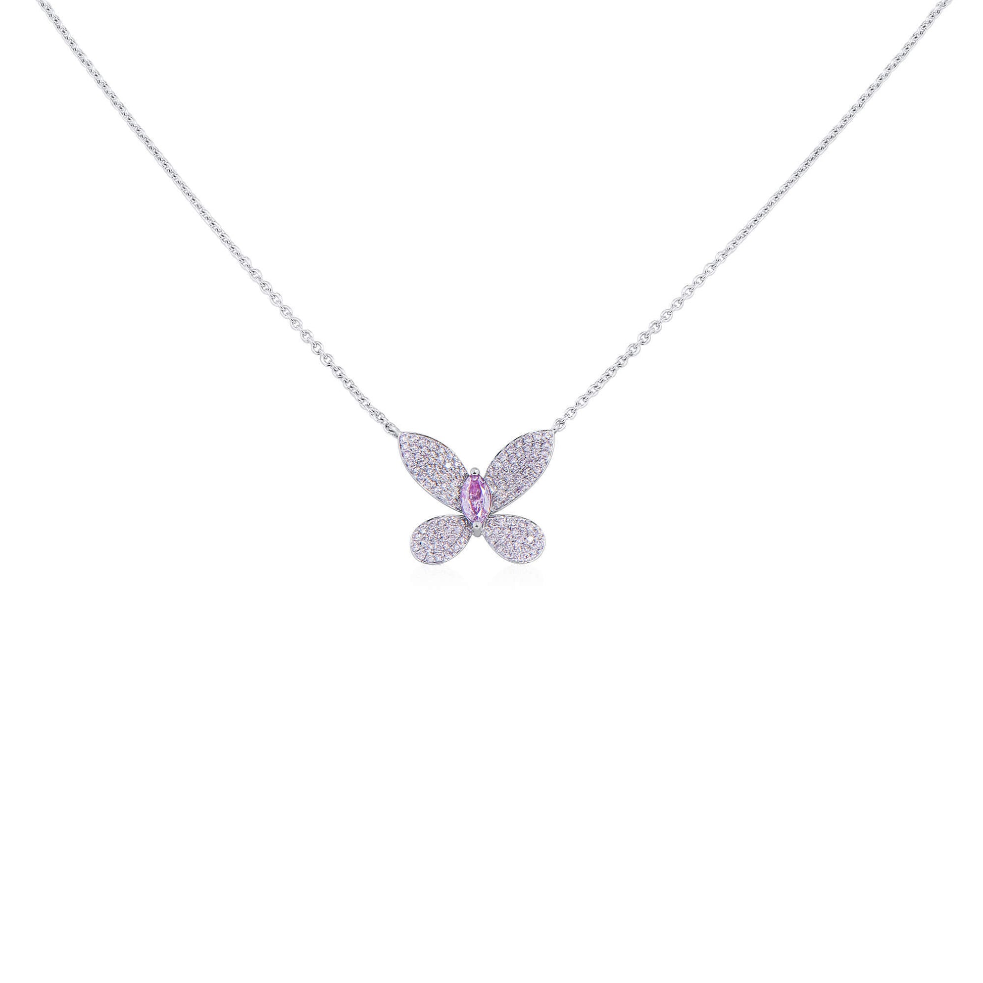 Fancy Light Pink Diamond Pendant, 0.80 Ct. TW, Marquise shape
