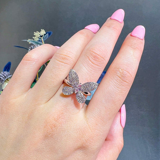 Fancy Light Pink Diamond Ring, 0.67 Ct. TW, Marquise shape