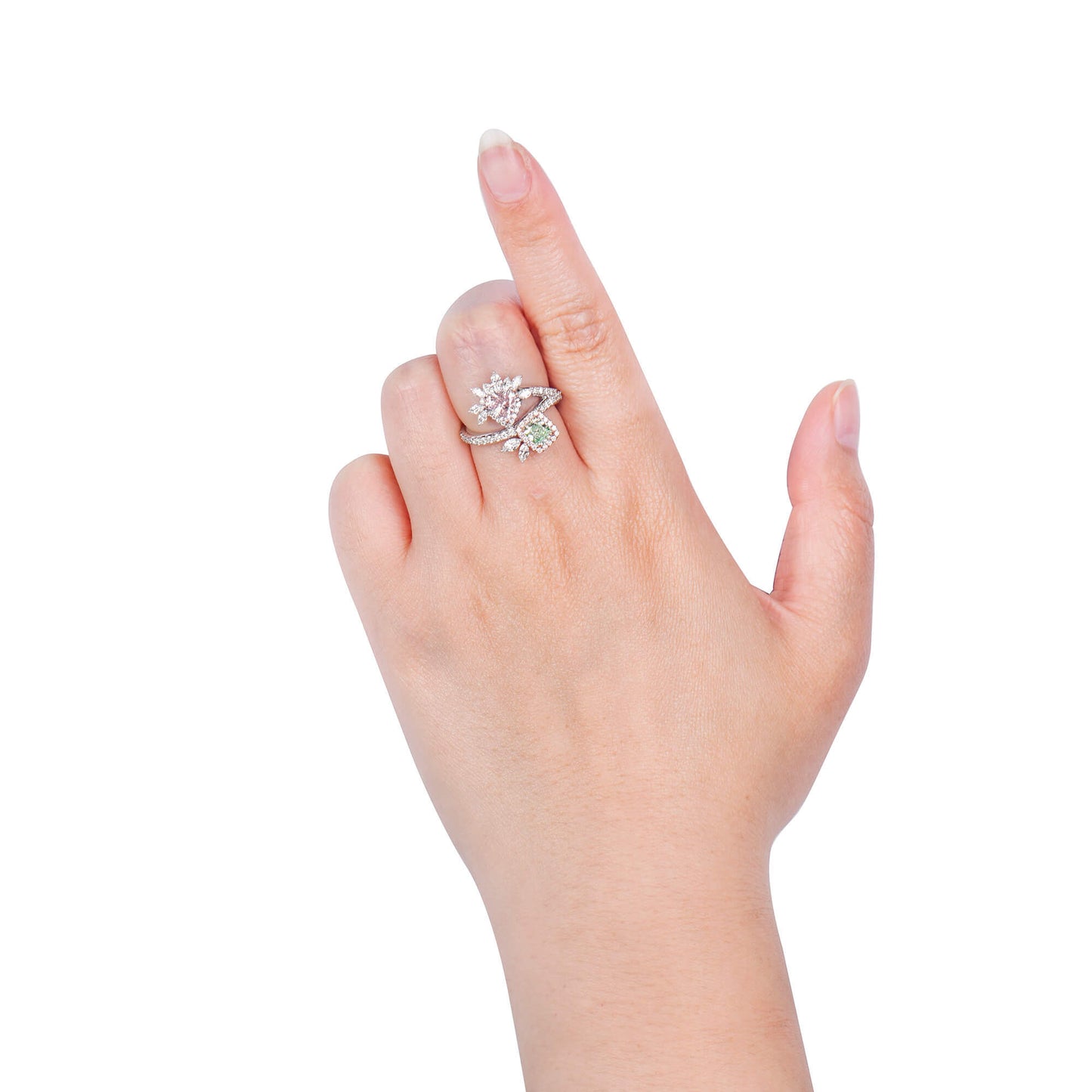 Fancy Light Yellow Green Diamond Ring, 1.93 Ct. TW, MIX shape, GIA Certified