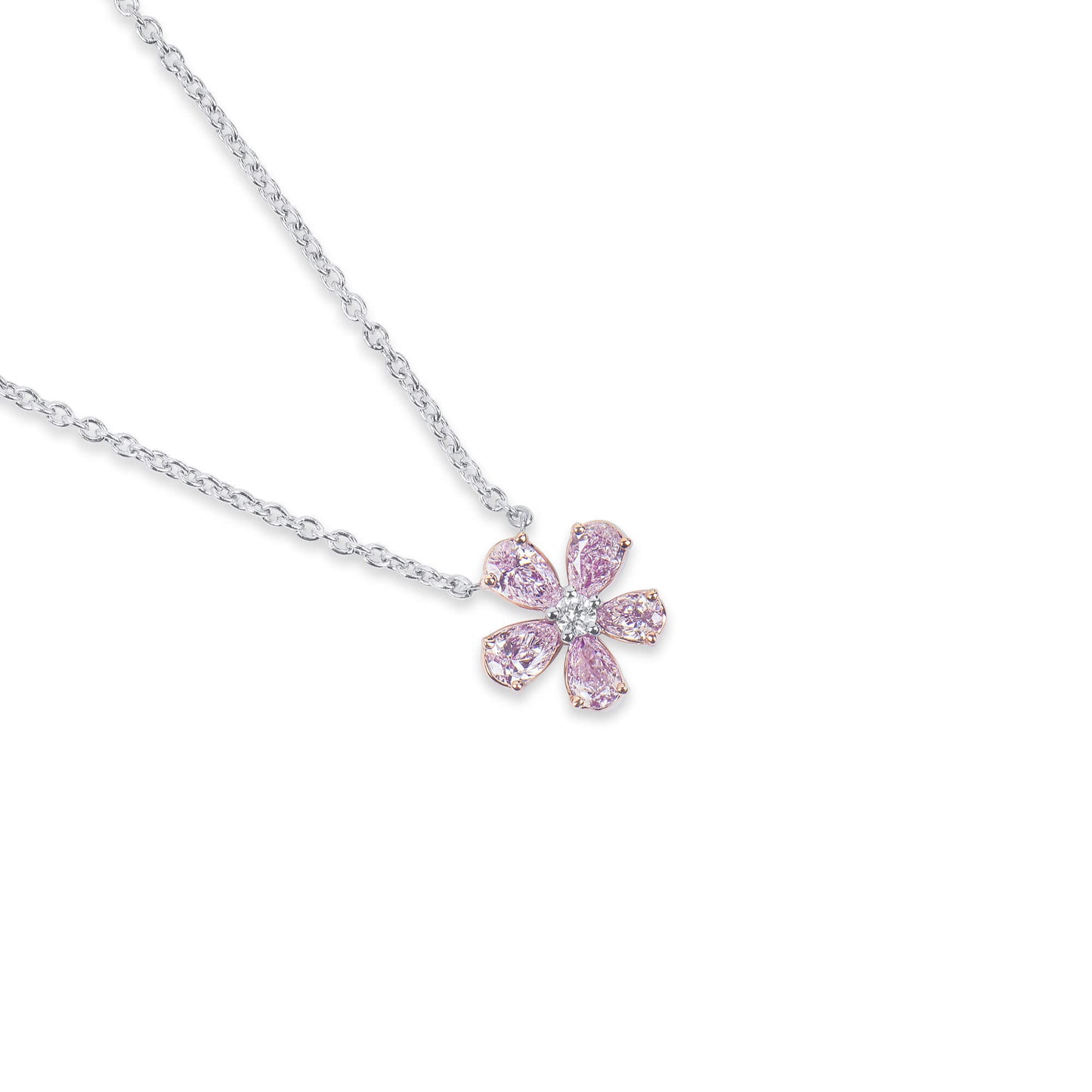 Fancy Pink Diamond Pendant, 0.68 Ct. TW, MIX shape