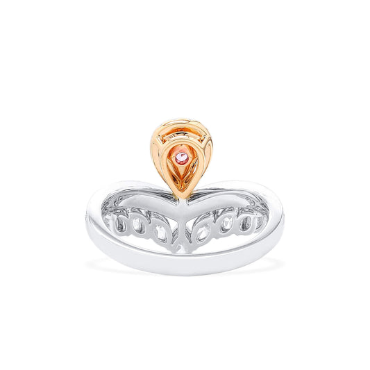 Fancy Purplish Pink Diamond Ring, 1.68 Ct. TW, Pear shape, GIA Certified