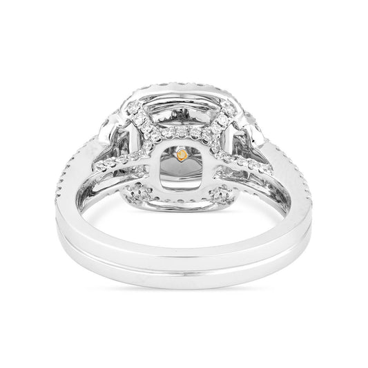 Fancy Vivid Yellow Diamond Ring, 1.82 Ct. TW, Cushion shape, GIA Certified
