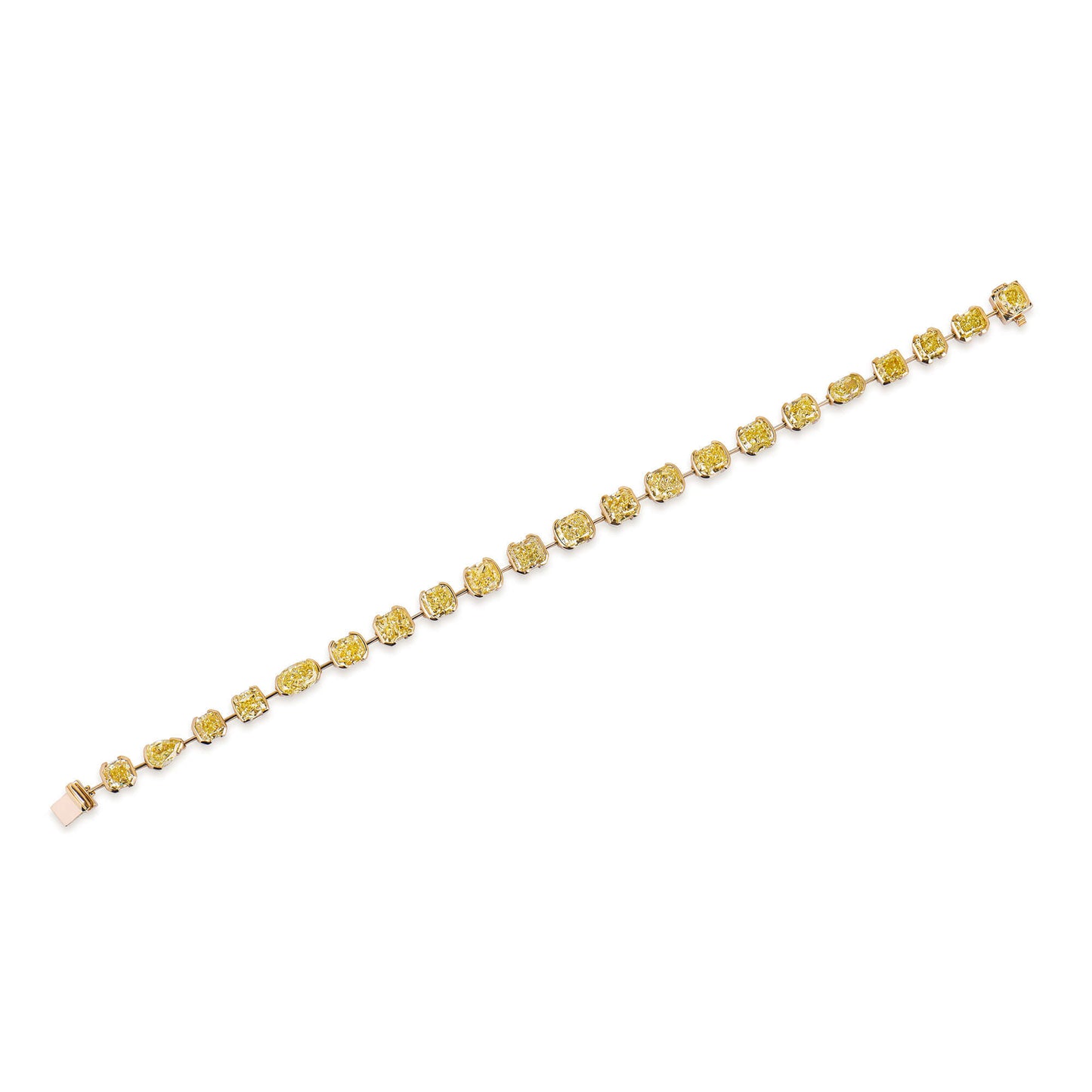 Fancy Yellow Diamond Bracelet, 13.24 Carat, Mix Shape