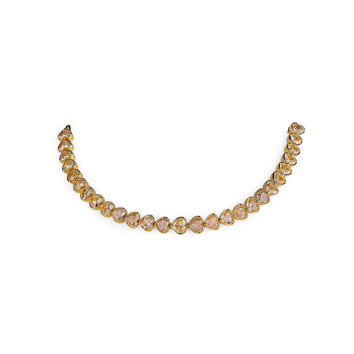 Fancy Yellow Diamond Bracelet, 26.97 Ct. TW, Heart shape
