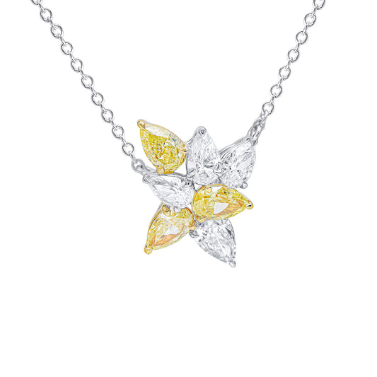 Fancy Yellow Diamond Pendant, 2.11 Ct. TW, Pear shape