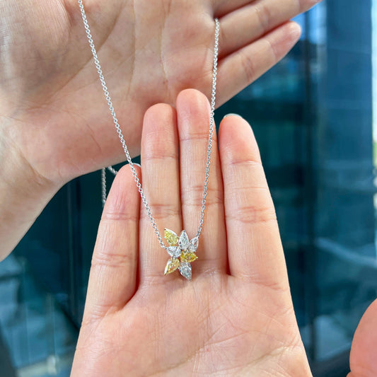Fancy Yellow Diamond Pendant, 2.11 Ct. TW, Pear shape