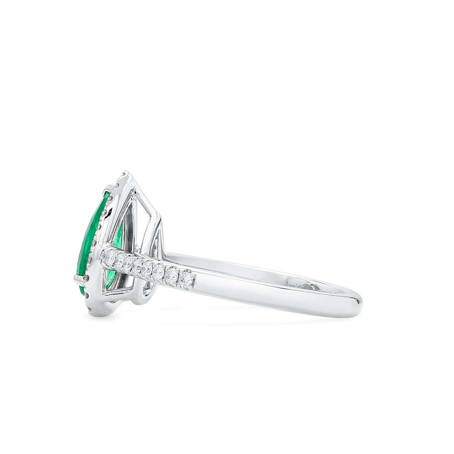Green emerald and diamond ring, 0.83 CT. (1.11 CT. TW), G2106160431