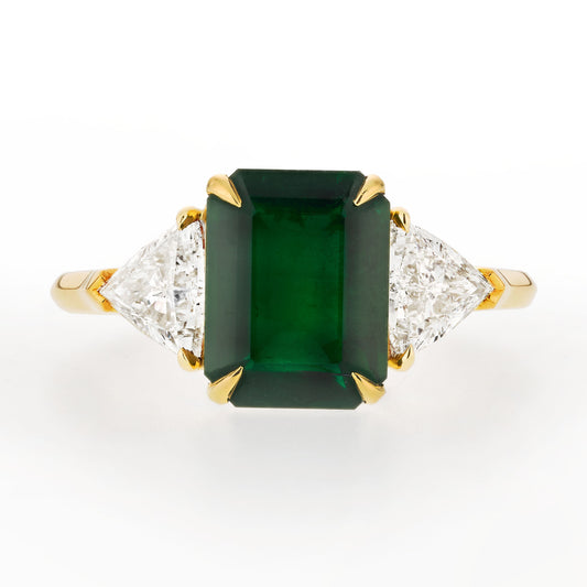 Green Emerald And Diamond Ring, 2.31 Ct. (3.28 Ct. TW), GRS2022-058208