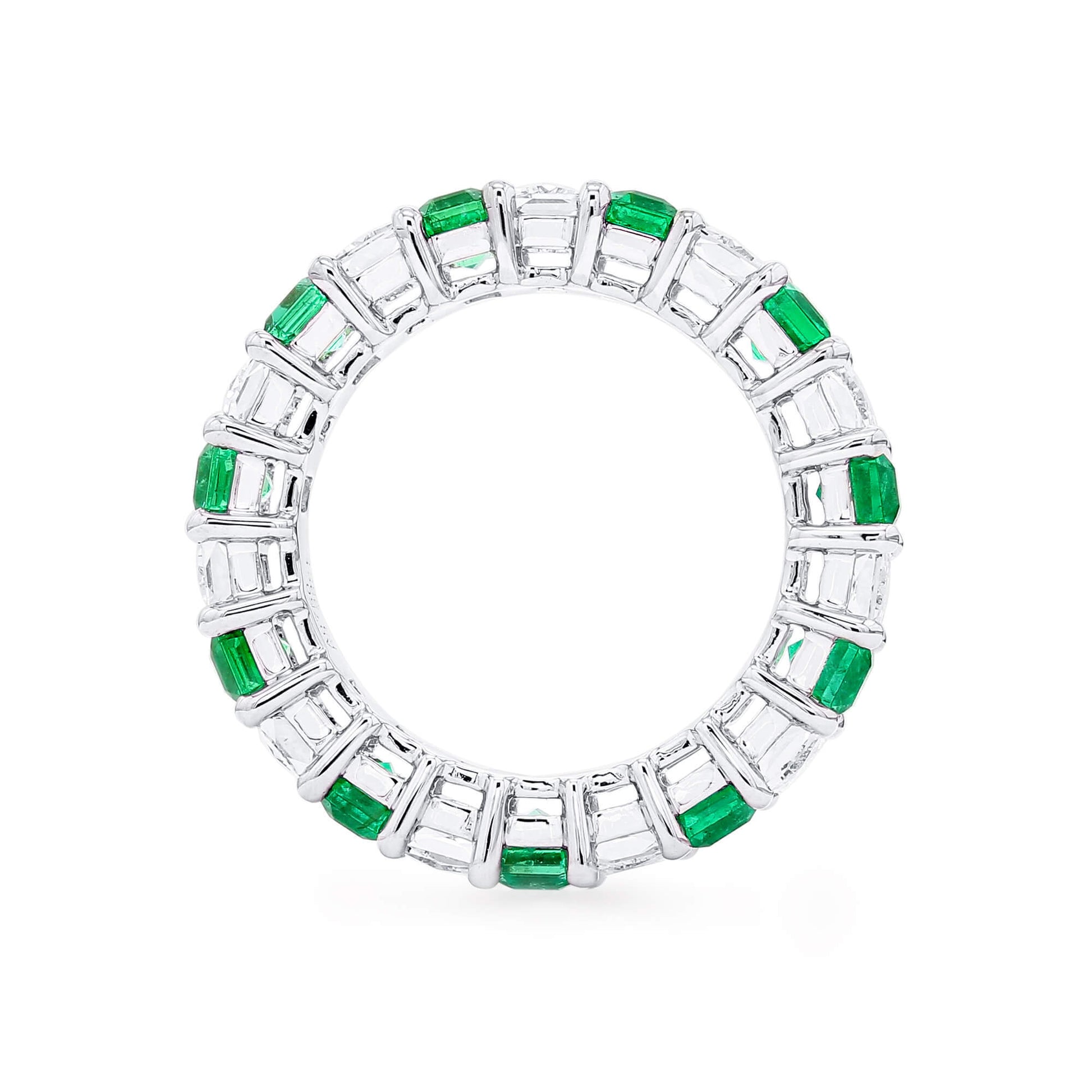 Natural Green Emerald Ring, 5.98 Ct. TW
