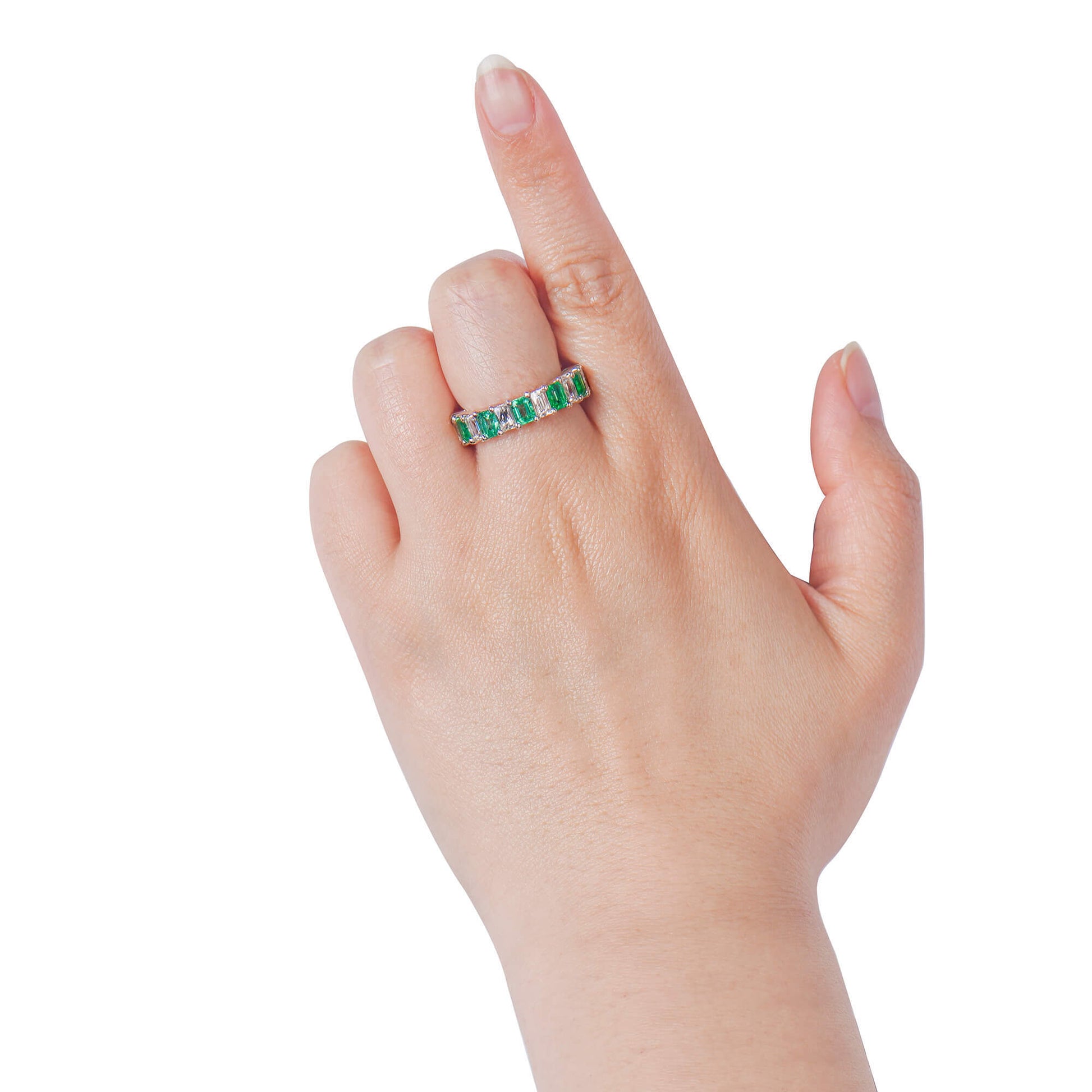 Natural Green Emerald Ring, 5.98 Ct. TW