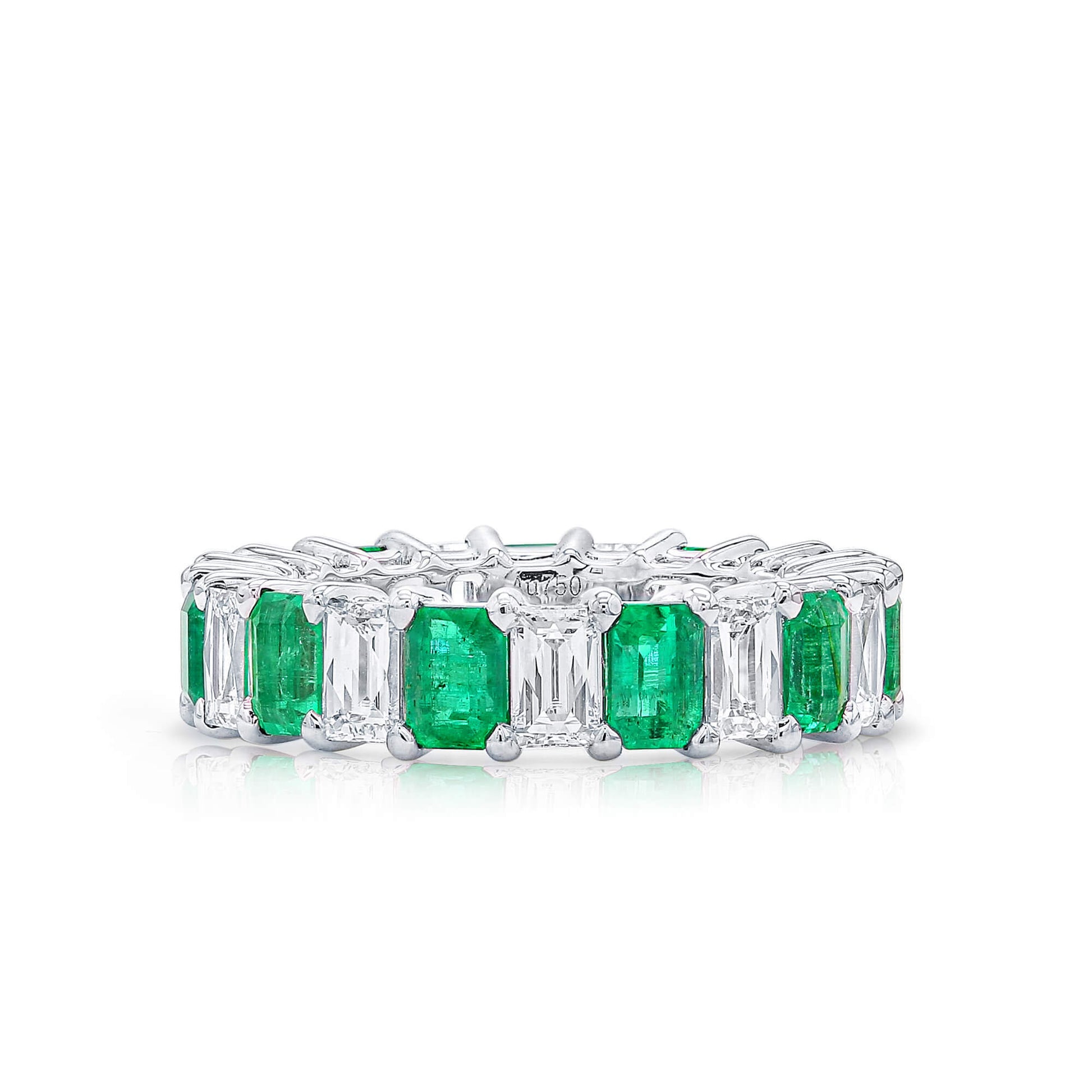 Natural Green Emerald Ring, 5.98 Ct. TW