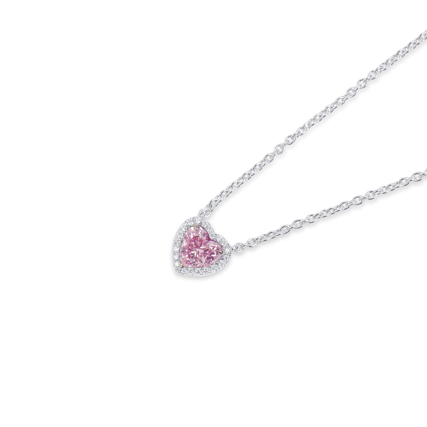 Light Pink Diamond Pendant, 0.77 Ct. TW, Heart shape, GIA Certified