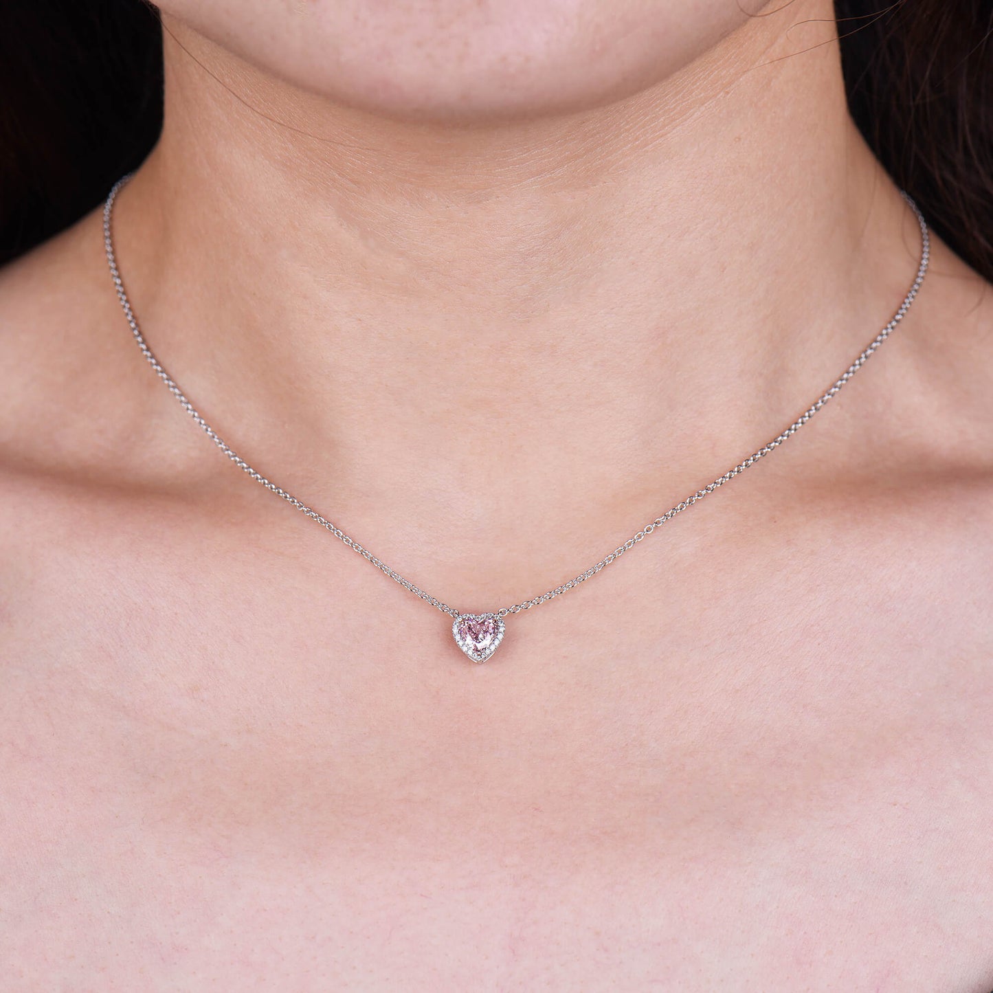 Light Pink Diamond Pendant, 0.77 Ct. TW, Heart shape, GIA Certified