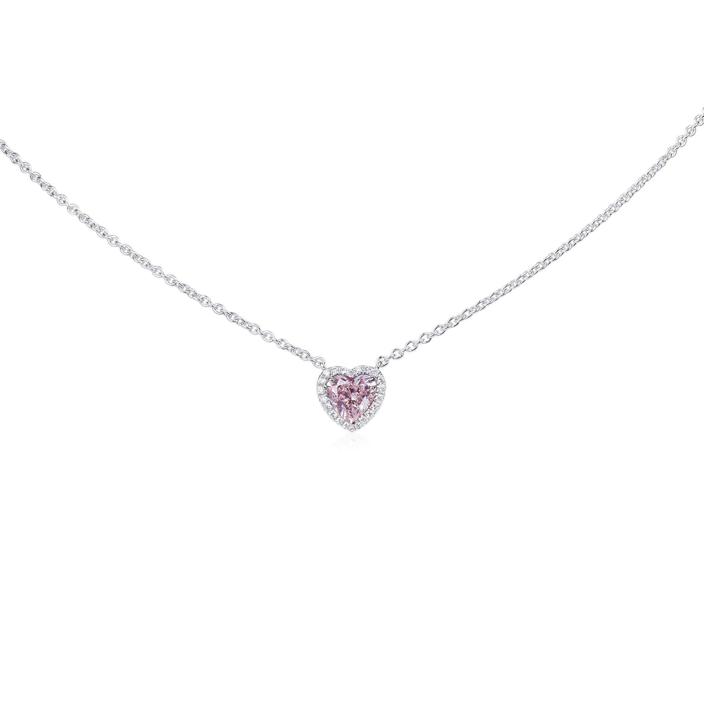 Light Pink Diamond Pendant, 0.77 Ct. TW, Heart shape, GIA Certified
