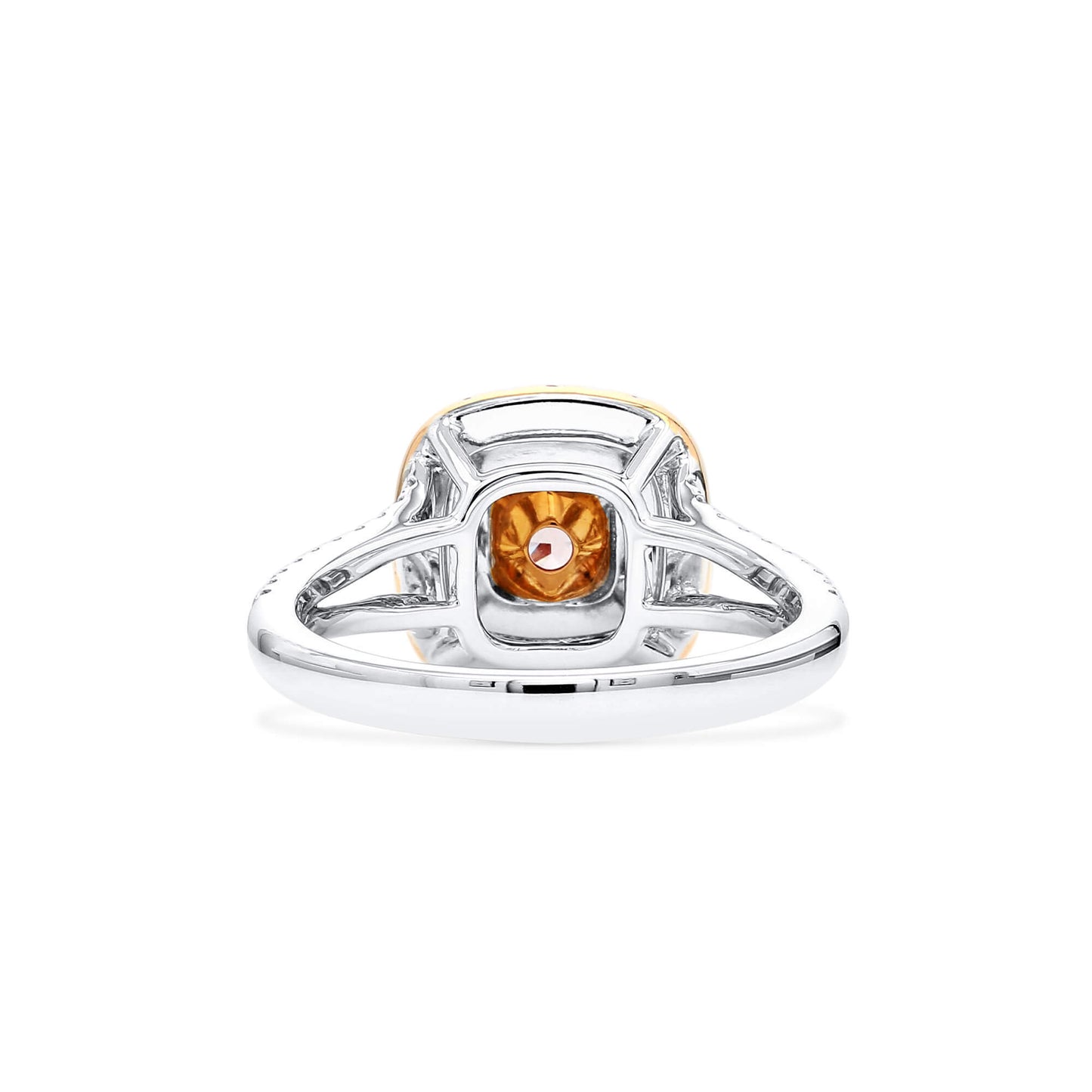 Light Pink Diamond Ring, 1.07 Ct. TW, Cushion shape, GIA Certified
