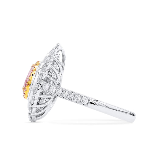 Light Pink Diamond Ring, 1.93 Ct. TW, Pear shape, GIA Certified
