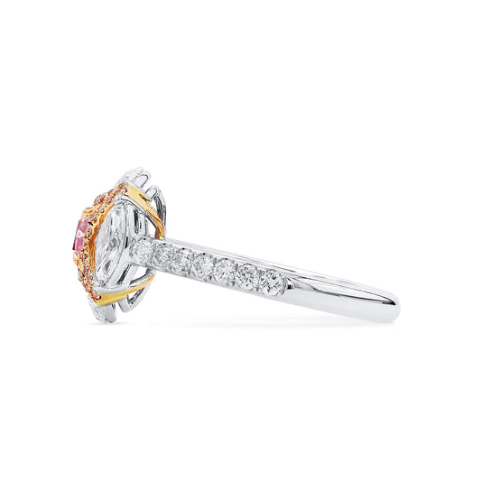 Light Pink Diamond Ring, 1.93 Ct. TW, Radiant shape, GIA Certified