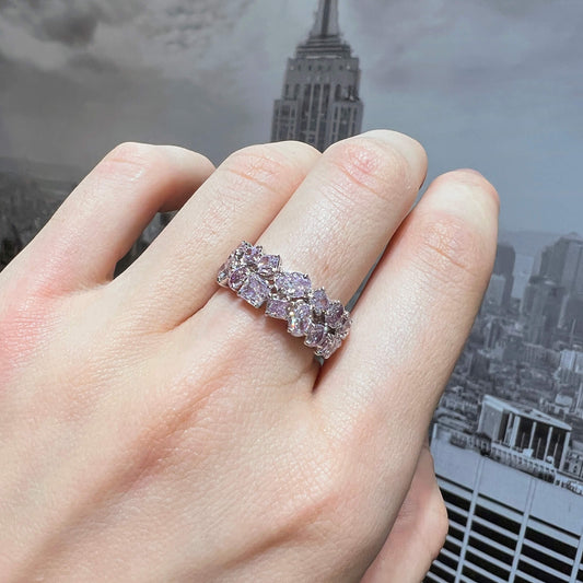 Light Pink Diamond Ring, 2.82 Ct. TW, MIX shape