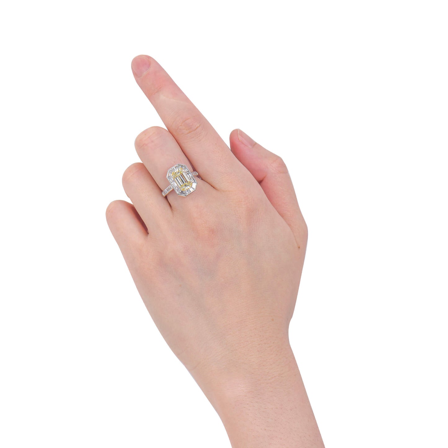 Light Yellow and White Diamond Ring, 3.02 Ct. (4.62 Ct. TW), 2221712752