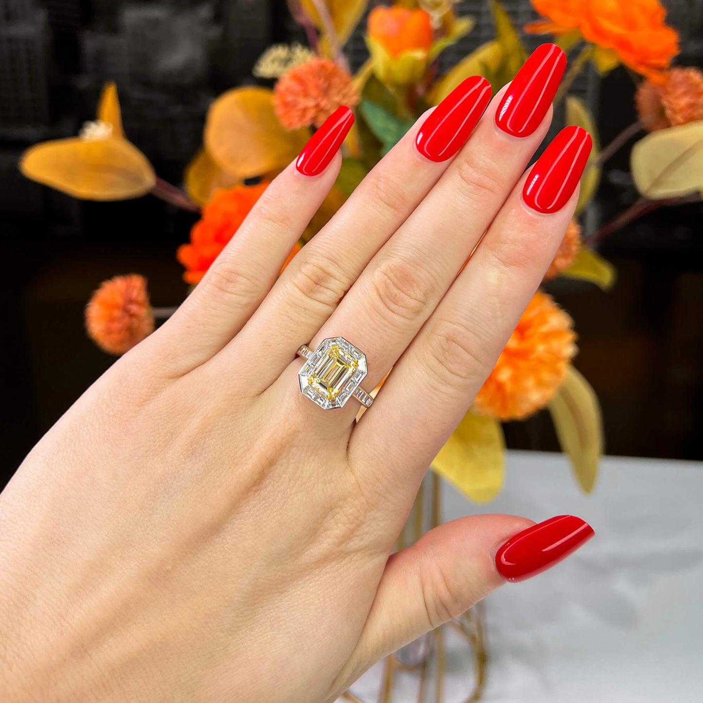 Light Yellow and White Diamond Ring, 3.02 Ct. (4.62 Ct. TW), 2221712752