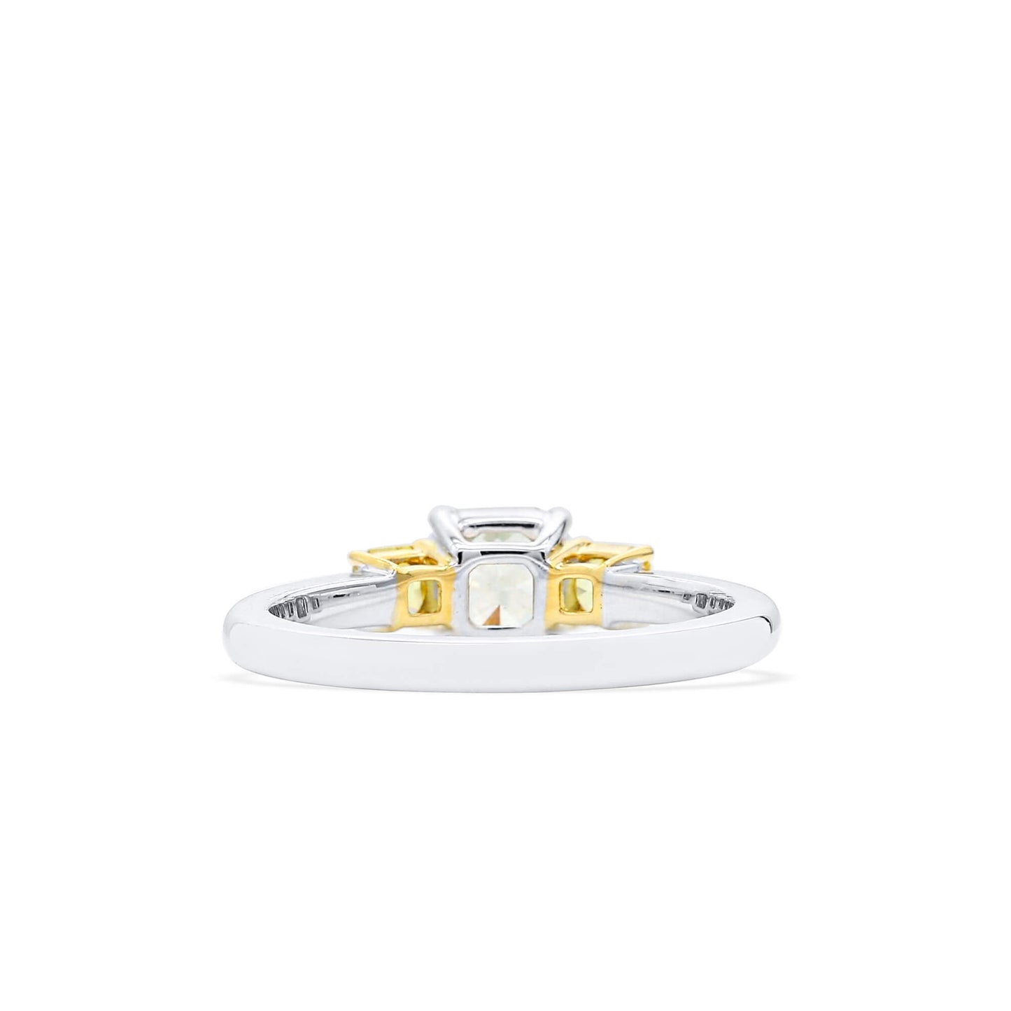 Light Yellow Green Diamond Ring, 0.83 Ct. (1.19 Ct. TW), Radiant Shape, 3135873796