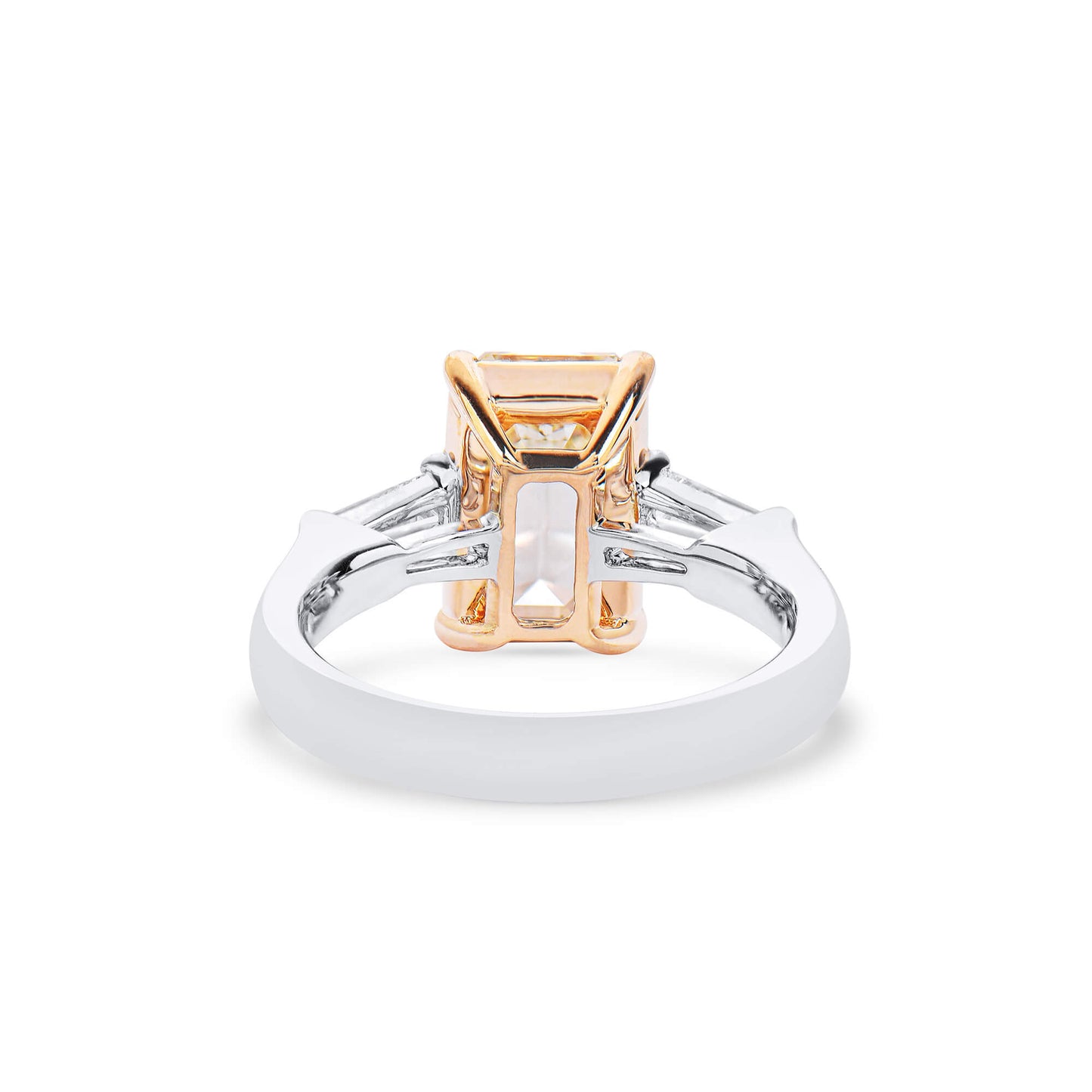 Light Yellow (U-V) Diamond Ring, 3.33 Ct. TW, Emerald shape, GIA Certified