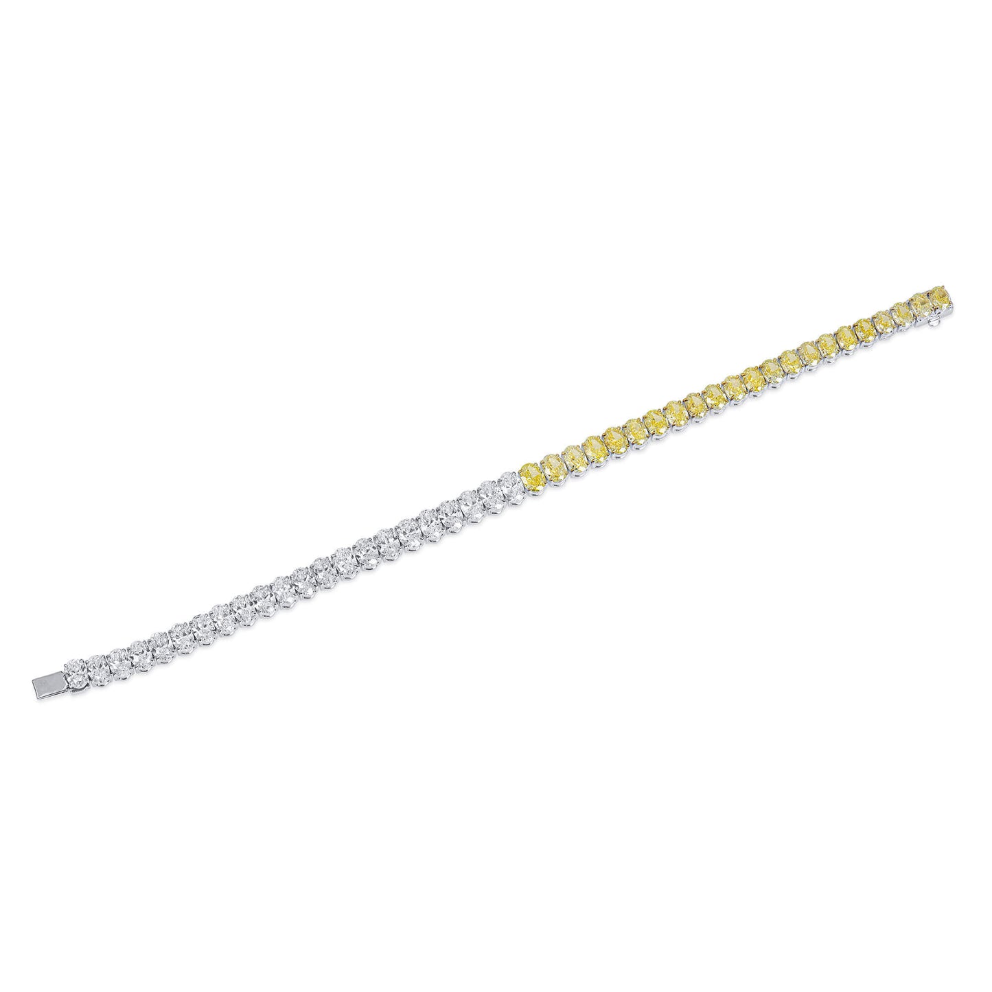 Multicolor Diamond Bracelet, 15.21 Ct. TW, Oval shape