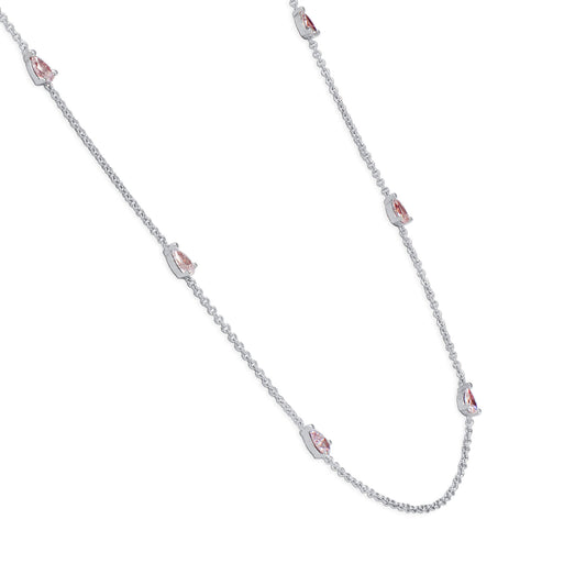 Fancy Light Pink Diamond Necklace, 0.98 Ct. TW, Pear shape