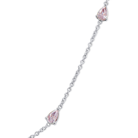 Fancy Light Pink Diamond Necklace, 0.98 Ct. TW, Pear shape