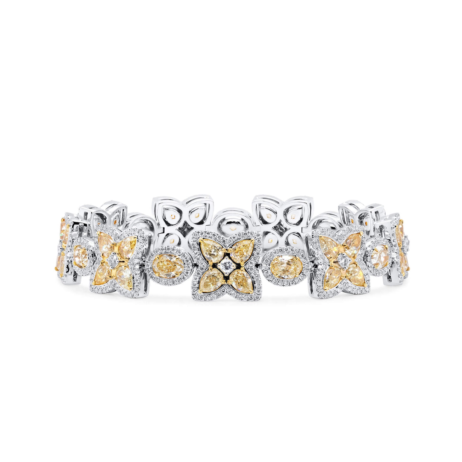 Fancy Yellow Diamond Bracelet, 20.71 Ct. TW, Pear shape