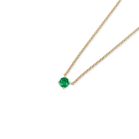 Natural Green Emerald Pendant, 0.36 Ct. TW