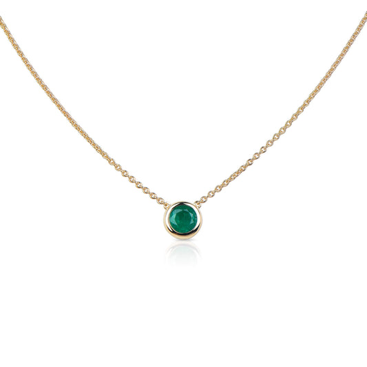 Natural Green Emerald Pendant, 0.68 Ct. TW