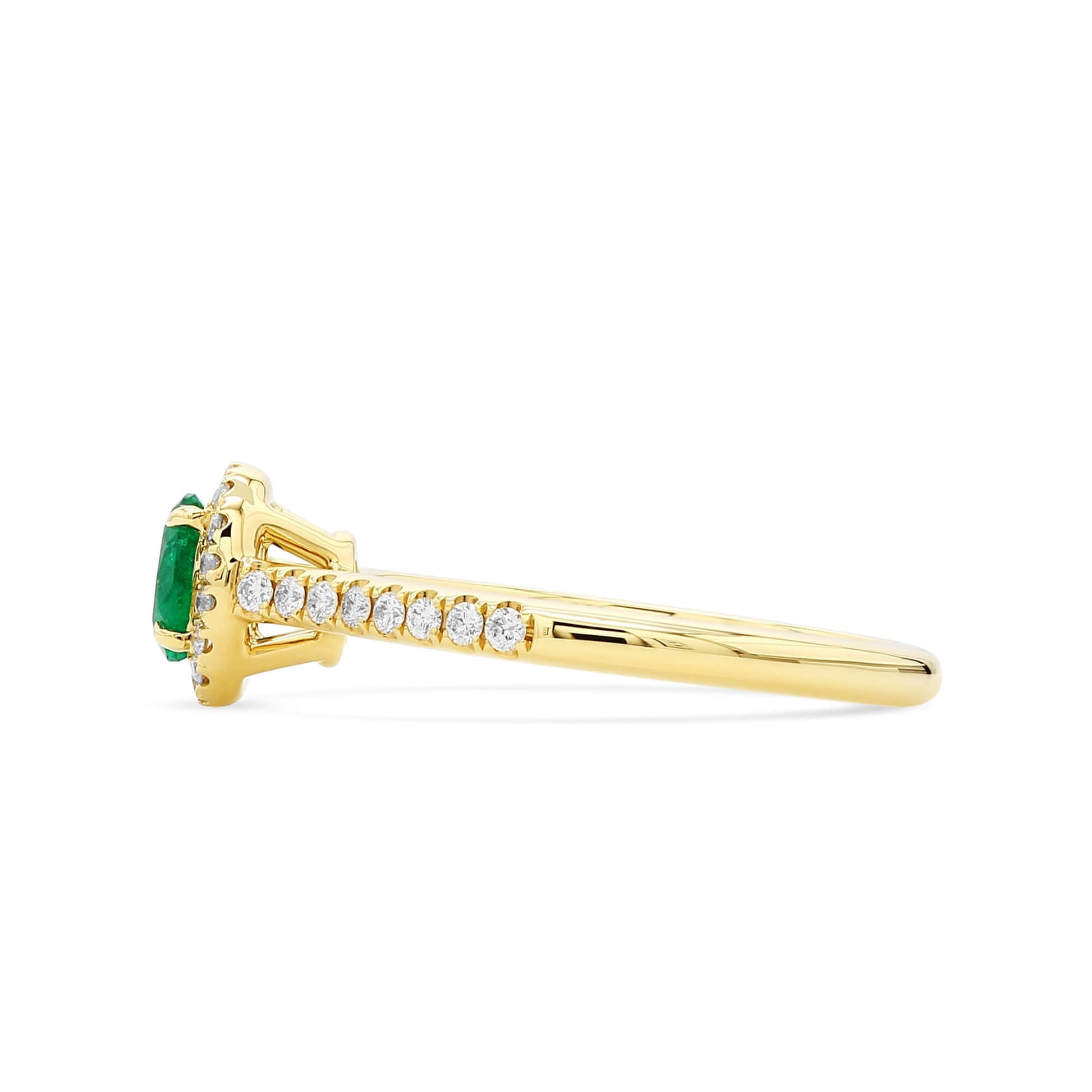 Natural Green Emerald Ring, 0.56 Ct. TW