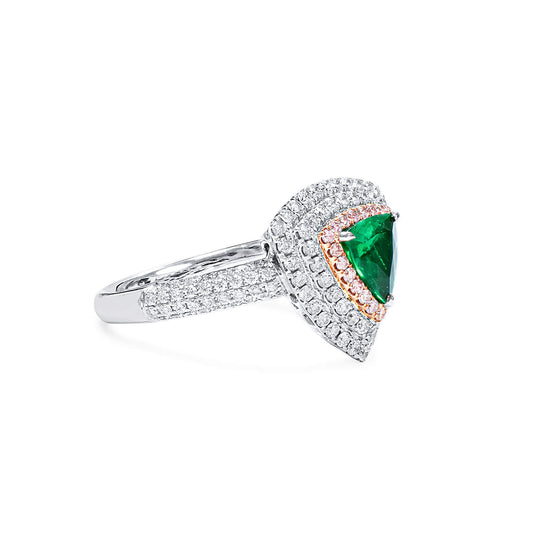 Natural Green Emerald Ring, 1.64 Ct. TW
