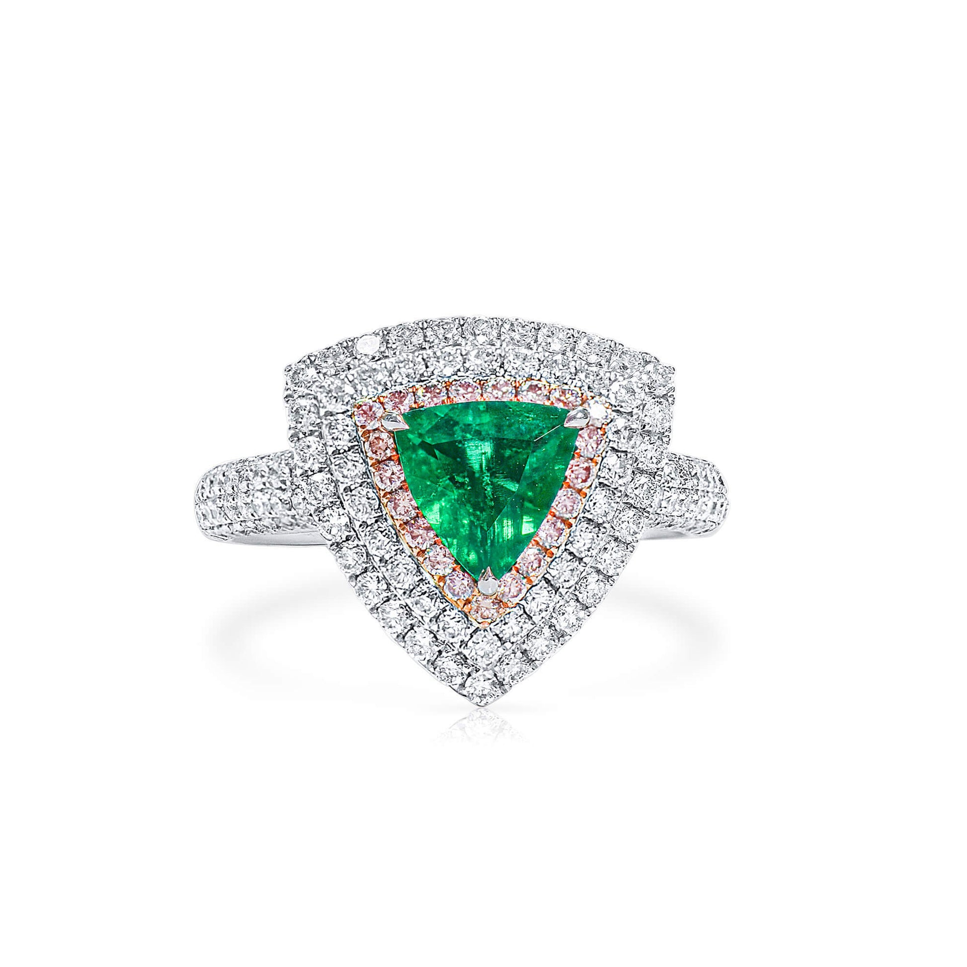 Natural Green Emerald Ring, 1.64 Ct. TW