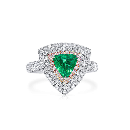 Natural Green Emerald Ring, 1.64 Ct. TW