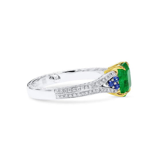 Natural Green Emerald Ring, 2.08 Ct. TW