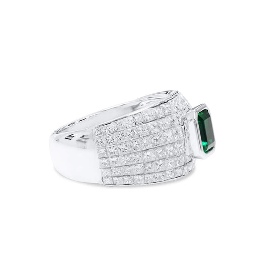 Natural Green Emerald Ring, 3.59 Ct. TW