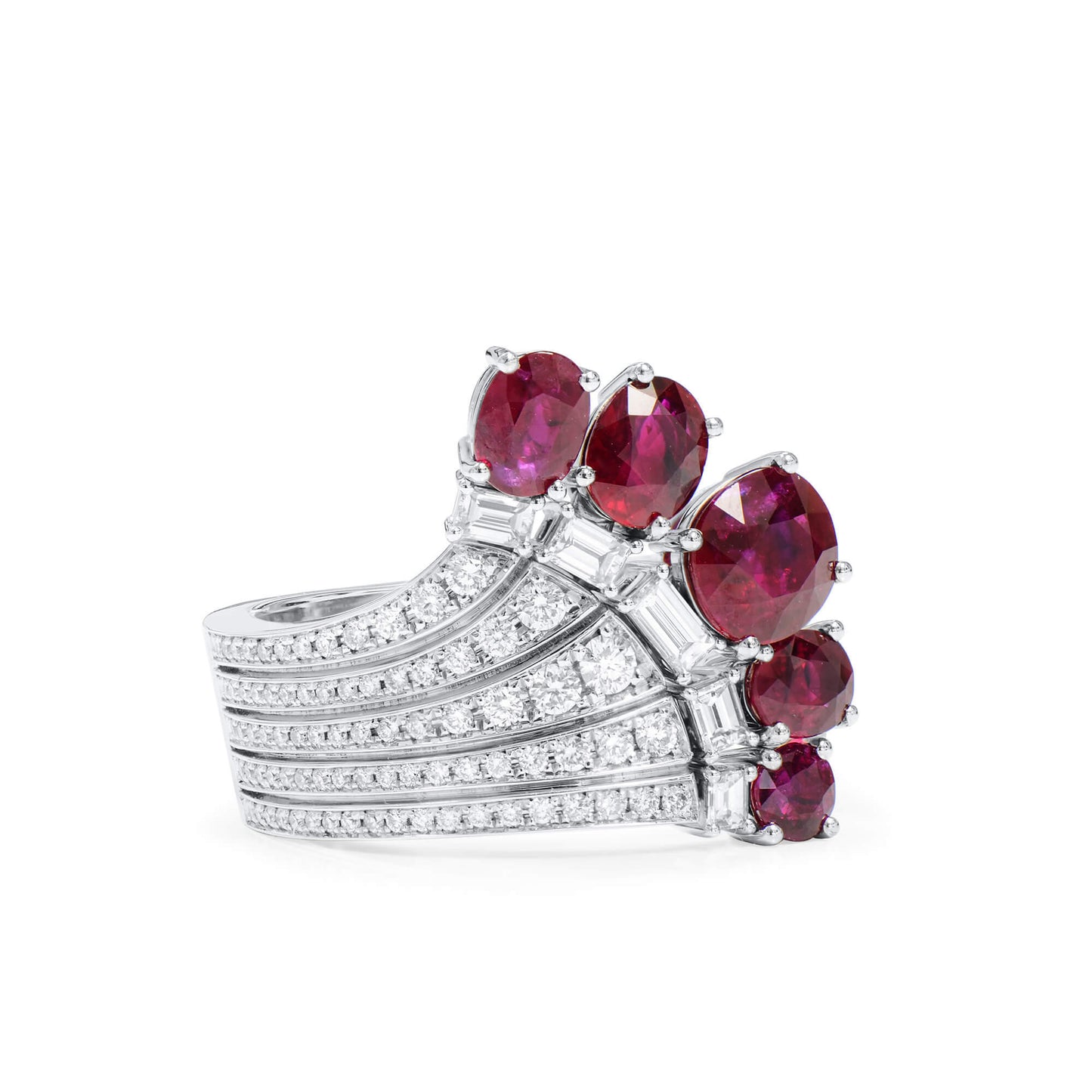 Natural Pigeons blood Burma Ruby Ring, 2.84 Ct. (3.55 Ct. TW), GRS2021-082079, Unheated
