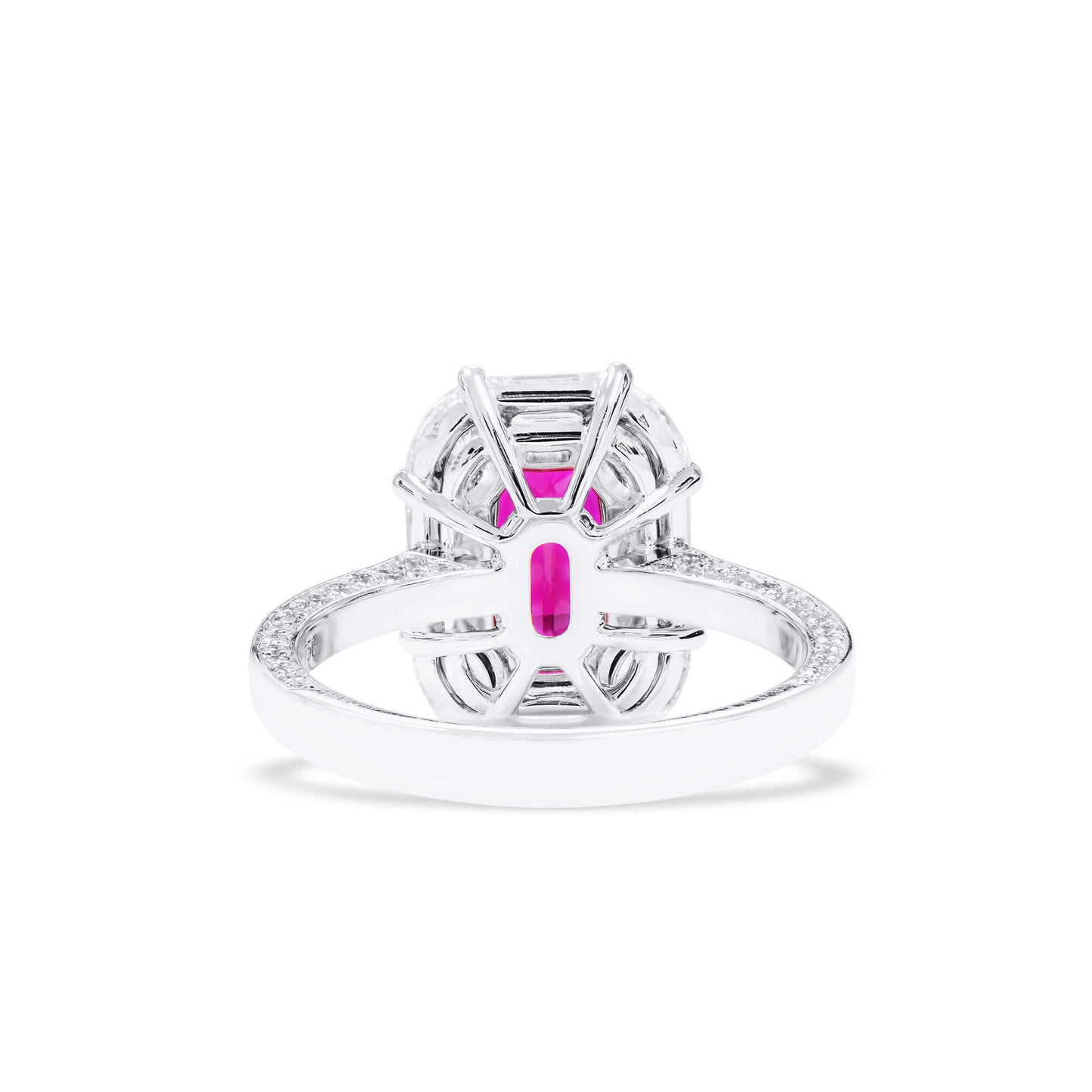 Natural Red Mozambique Ruby Ring, 3.86 Ct. TW, Oval shape, GRS Certified
