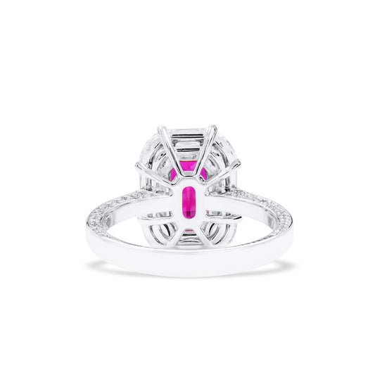 Natural Red Mozambique Ruby Ring, 3.86 Ct. TW, Oval shape, GRS Certified