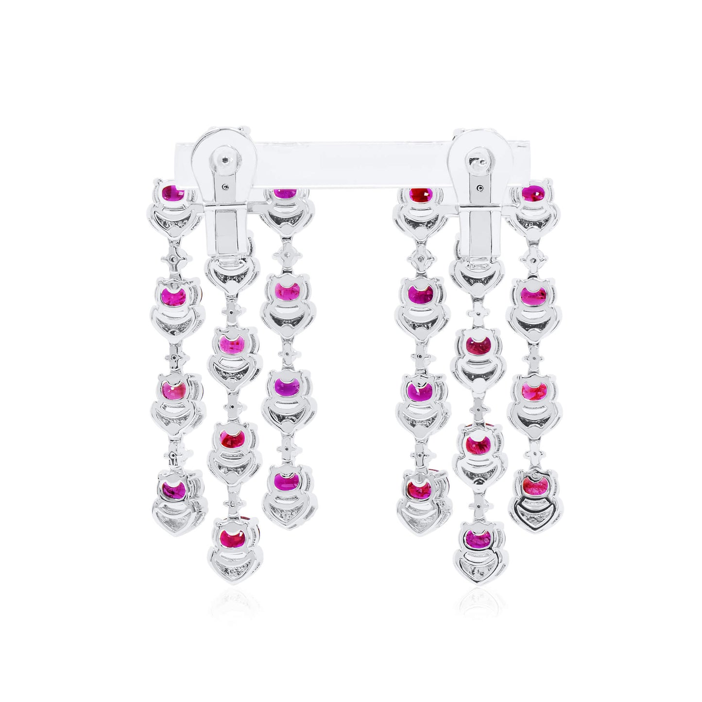 Natural Red Ruby Earrings, 10.73 Ct. TW, BELLEROPHON Certified, unheated