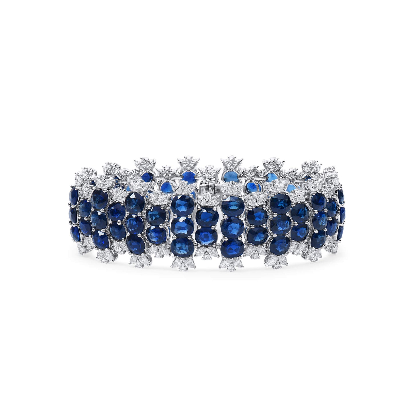 NATURAL VIVID BLUE BURMESE SAPPHIRE BRACELET|34.93 CT. (40.77 CT. TW), G1912280113, UNHEATED