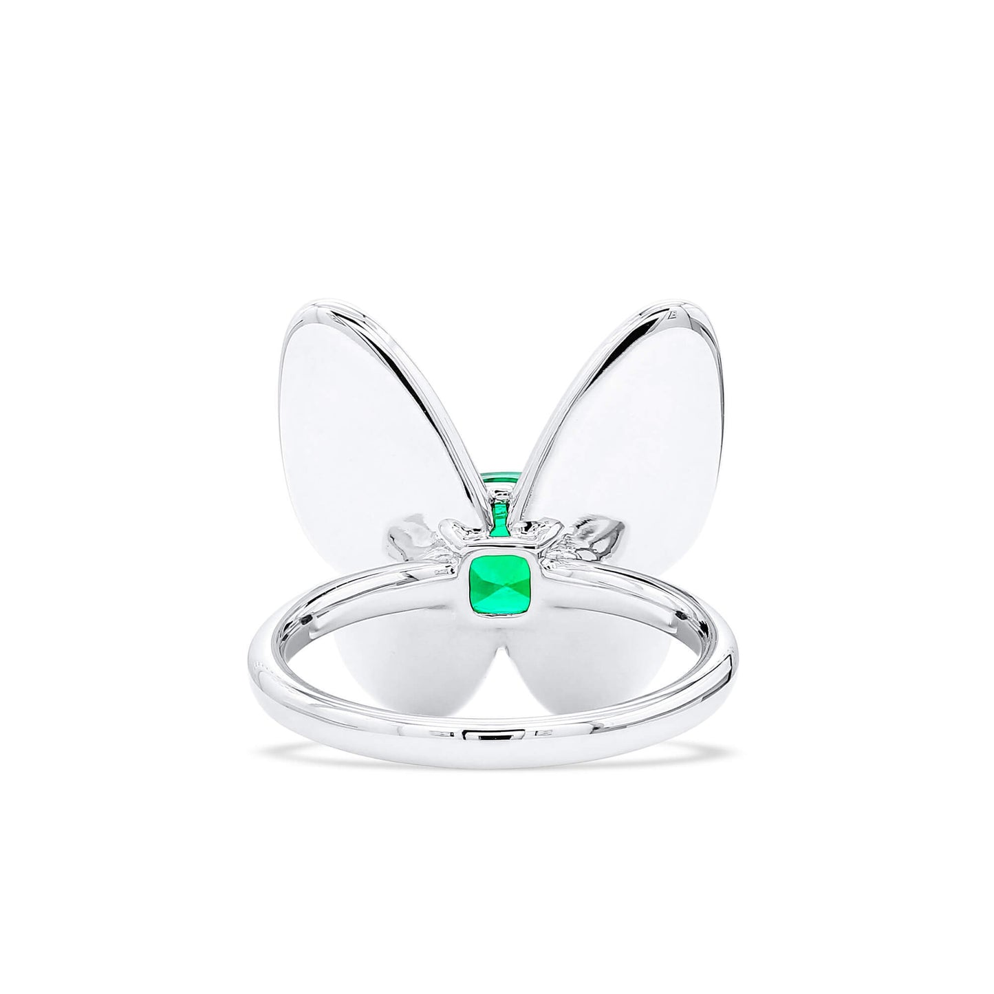 Natural Vivid Green Colombia Emerald Butterfly Shape Ring, 1.36 Ct. (2.16 Ct. TW), GRS2020-128119