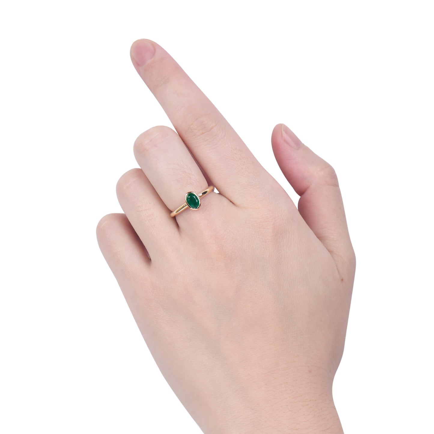 Natural Vivid Green Emerald Ring, 0.64 Ct. TW