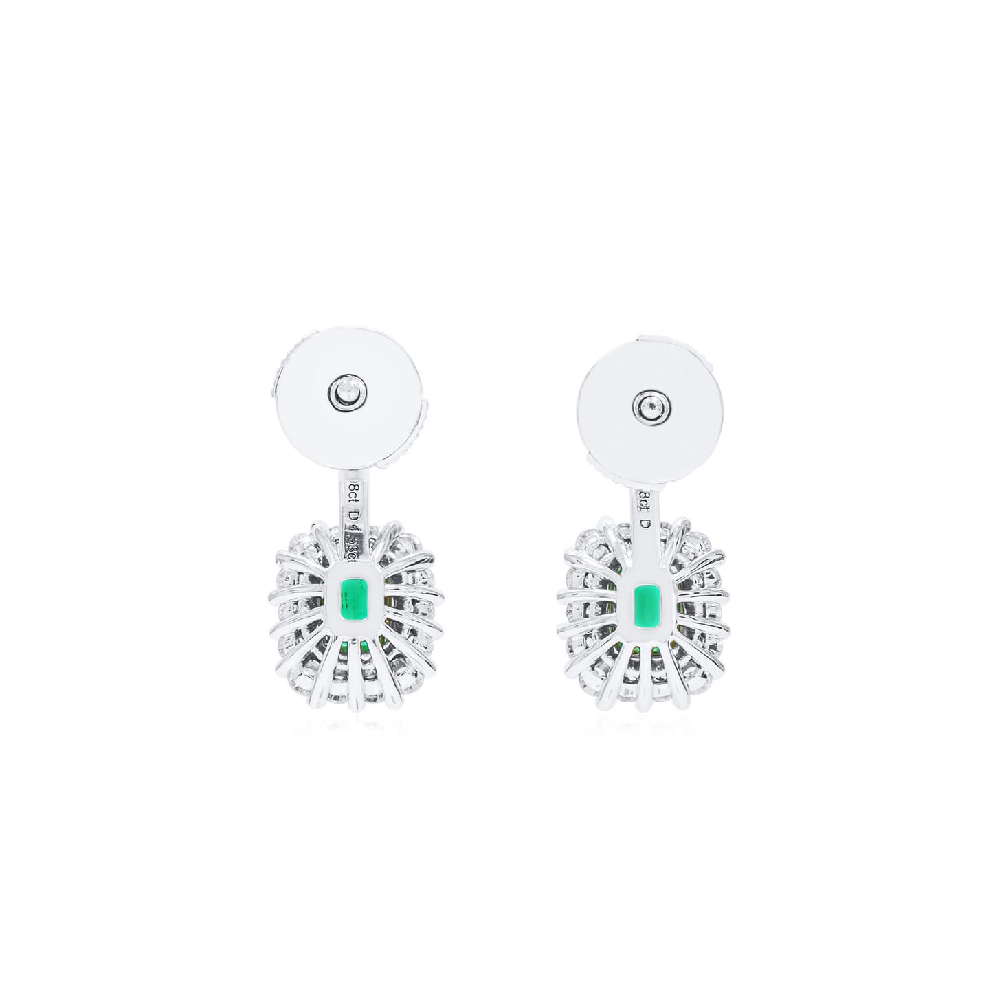 Natural Vivid Muzo Green Colombian Emerald Earrings, 1.08 Ct. (2.61 Ct. TW), GRS2023-088466